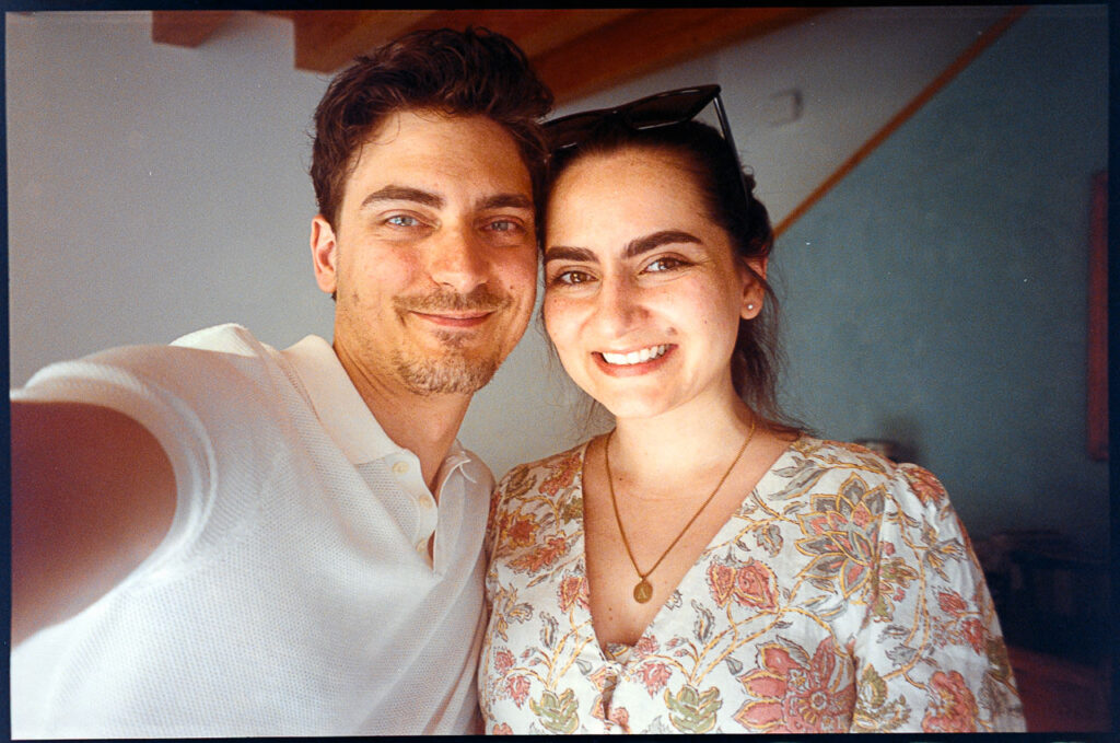 Portrait of destination wedding photographers Martina and Alex.